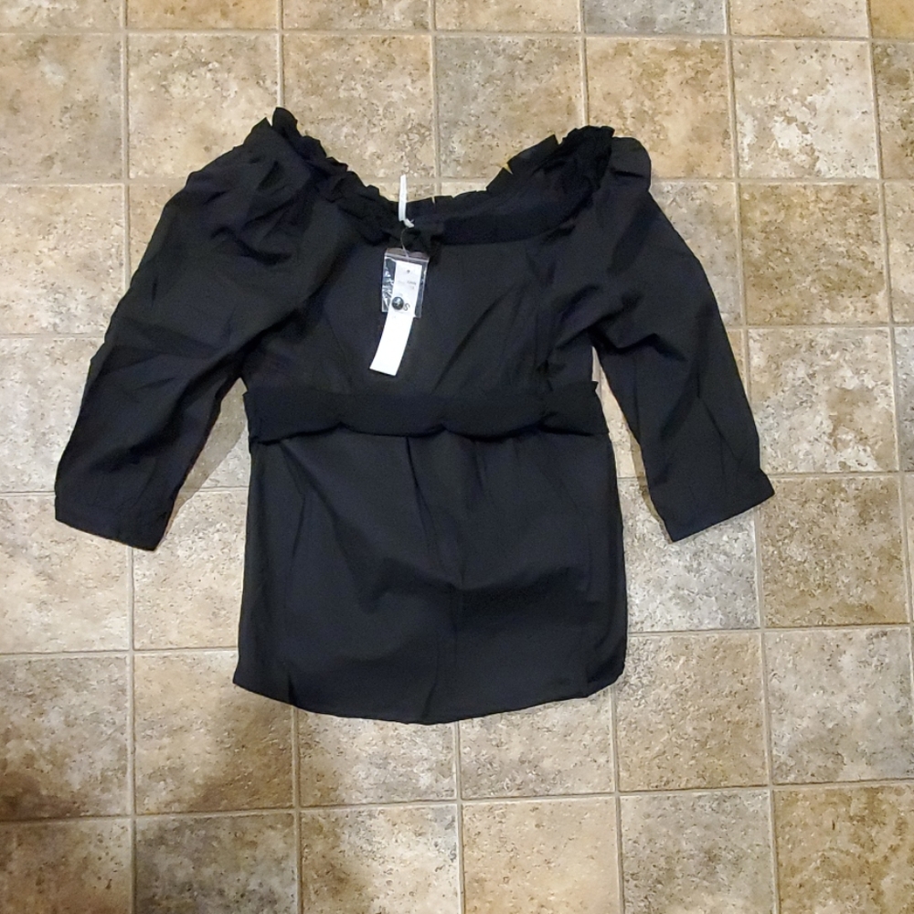 NWT event 3/4 Button Sleeve Blouse. Size S